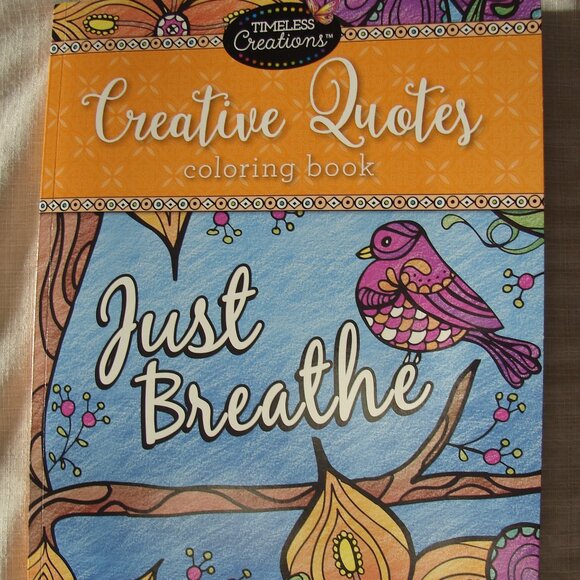 Timeless Creations Creative Quotes Cra-z-art Coloring Book Unused 1 sided pages - Picture 1 of 11